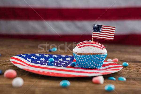Dzień patriotyczny tablicy drewniany stół żywności Zdjęcia stock © wavebreak_media