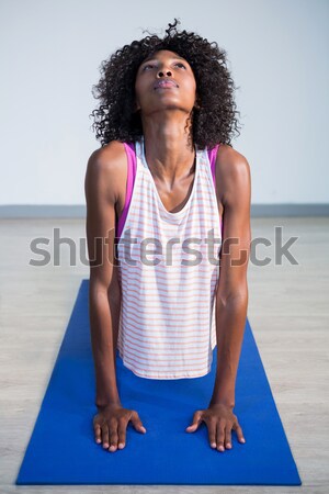 Stock photo: Portrait of girl in prayer position