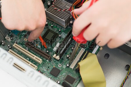 Computer Ingenieur Motherboard arbeiten Stock foto © wavebreak_media