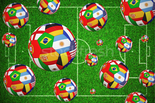 Internacional bandeiras ver futebol Foto stock © wavebreak_media