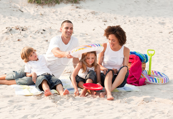 Family playing with the sand Stock photo © wavebreak_media