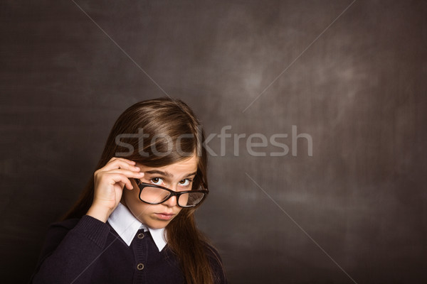 Cute souriant caméra noir école enfant [[stock_photo]] © wavebreak_media