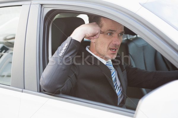 Empresário estrada raiva carro negócio janela Foto stock © wavebreak_media