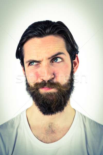 Gut aussehend Hipster Denken männlich verwechselt Stock foto © wavebreak_media