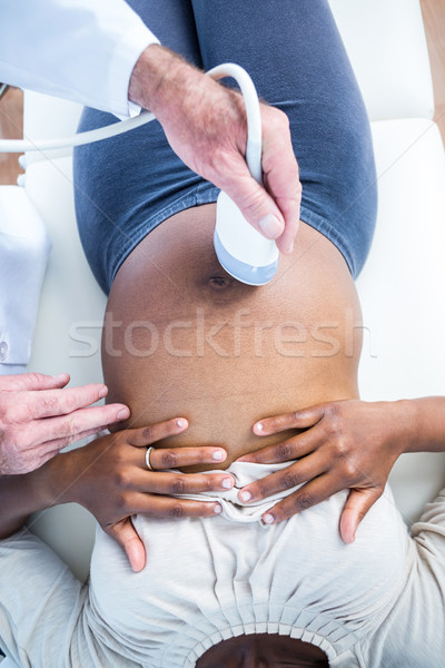 Foto stock: Ver · médico · ultra-som · grávida