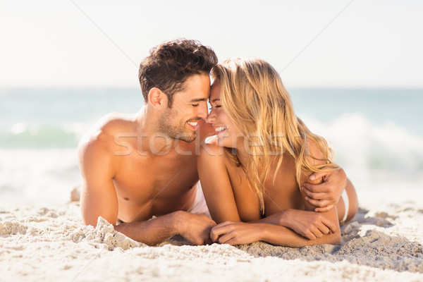 Zand strand gelukkig zee oceaan Stockfoto © wavebreak_media