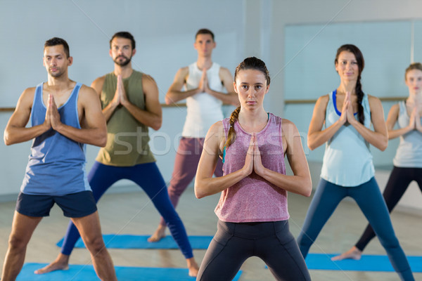 Instrutor ioga classe fitness estúdio Foto stock © wavebreak_media