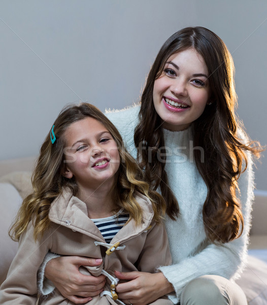 Portrait of mother and daughter smiling Stock photo © wavebreak_media