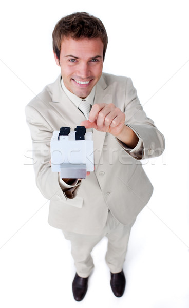 Сток-фото: бизнесмен · поиск · телефон · контакт · корпоративного · менеджера