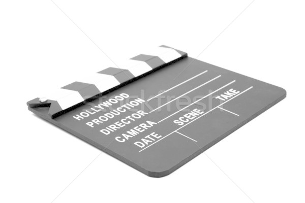 Film slate lying against white background Stock photo © wavebreak_media