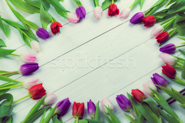 Tulips forming frame  Stock photo © wavebreak_media