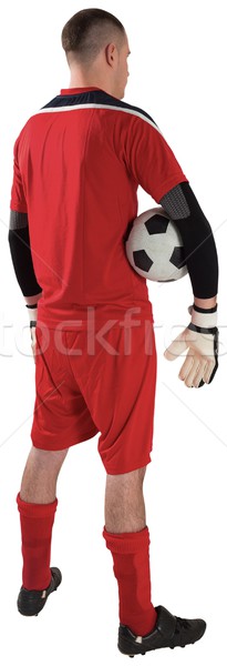 Kapus piros tart labda fehér futball Stock fotó © wavebreak_media