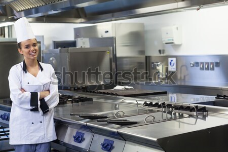 Séfek ételt készít kereskedelmi konyha étterem nő Stock fotó © wavebreak_media