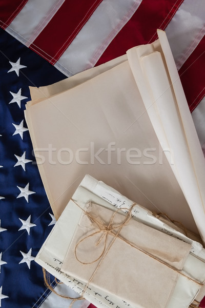 Stok fotoğraf: Yasal · belgeler · amerikan · bayrağı · kâğıt · arka · plan