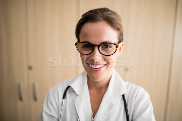 Close-up of smiling female doctor wearing eyeglasses Stock photo © wavebreak_media