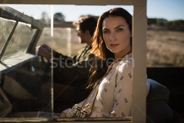 Portrait of confident woman sitting in vehicle Stock photo © wavebreak_media