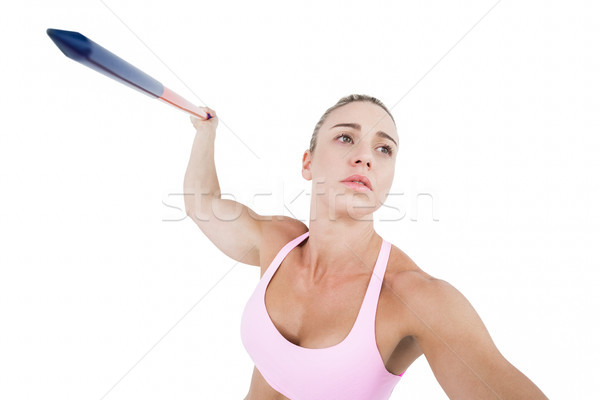 Female athlete throwing a javelin Stock photo © wavebreak_media