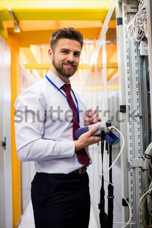 Technician talking on head phones Stock photo © wavebreak_media