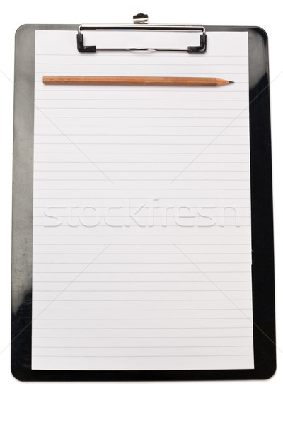 Pencil on the top of note pad on a white background Stock photo © wavebreak_media