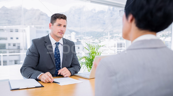 Recruiter checking the candidate during job interview Stock photo © wavebreak_media