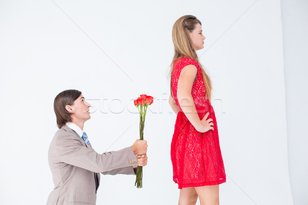 Geeky couple having an argue in the livingroom Stock photo © wavebreak_media