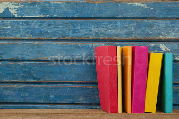 Boeken Blauw houten school venster Stockfoto © wavebreak_media