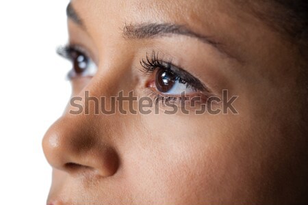 Womans eye and nose against white background Stock photo © wavebreak_media