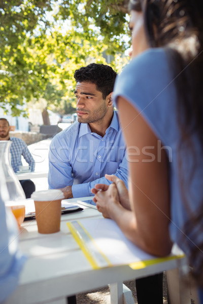 Friends interacting with each other Stock photo © wavebreak_media