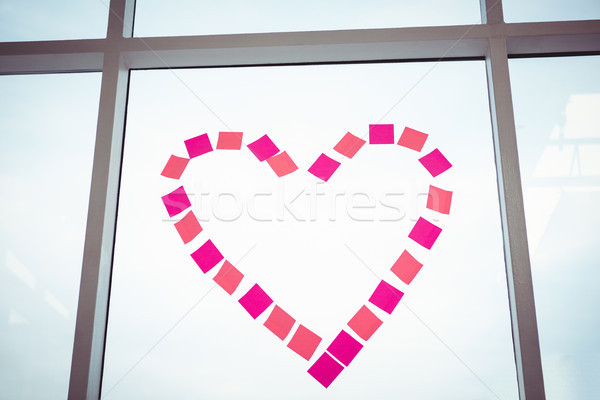 Heart in post-it on a window Stock photo © wavebreak_media