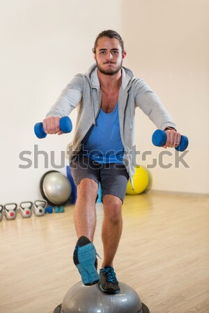 肖像 嚴重 男子 行使 健身 商業照片 © wavebreak_media