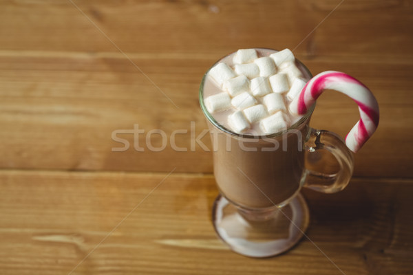 カップ コーヒー マシュマロ キャンディ 木製のテーブル ストックフォト © wavebreak_media