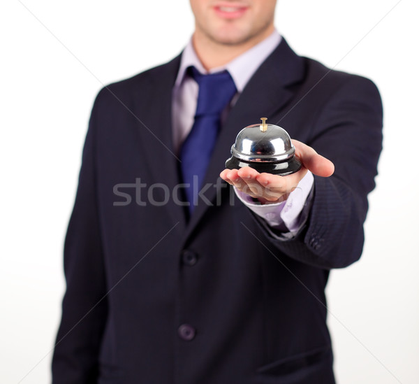 waiter holding a hotel bell Stock photo © wavebreak_media