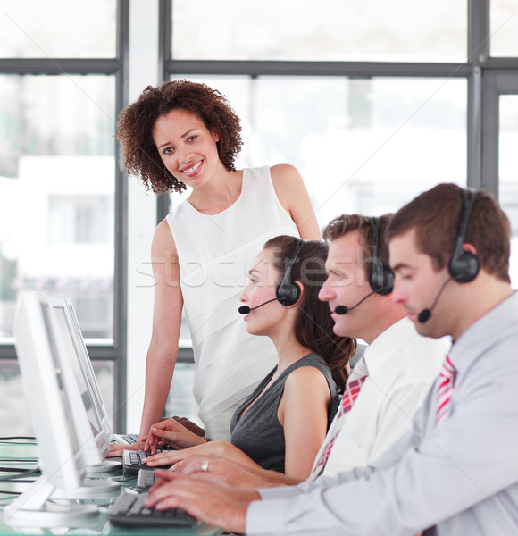 Lebendig arbeiten Manager Call Center Frau Stock foto © wavebreak_media