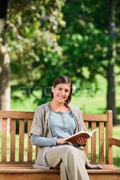 Stock photo: Lovely woman reading 