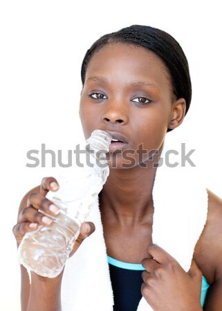 Aufnahme sip erfrischend Wasser weiß Stock foto © wavebreak_media