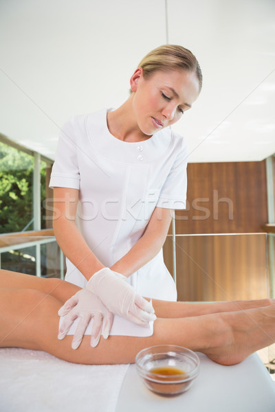 Kobieta nogi piękna terapeuta hotel Zdjęcia stock © wavebreak_media
