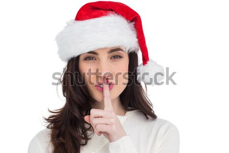 Portrait of a brunette keeping a secret  Stock photo © wavebreak_media