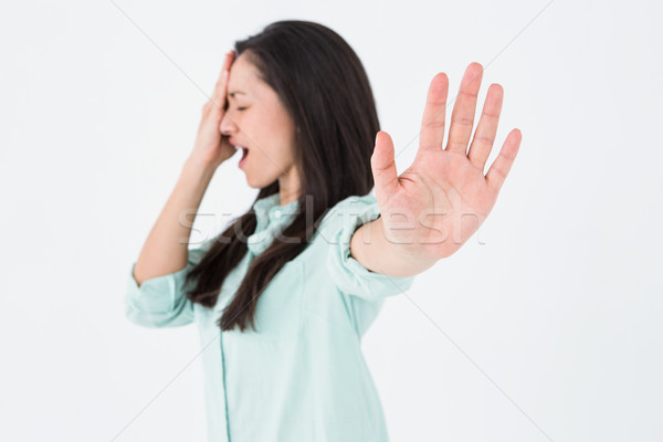 Foto stock: Mujer · mano · blanco · femenino