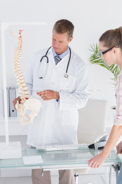 Doctor explaining anatomical spine to his patient  Stock photo © wavebreak_media