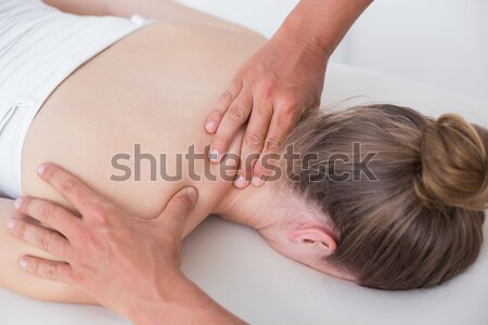 Zdjęcia stock: Szyi · masażu · pacjenta · medycznych · biuro · człowiek