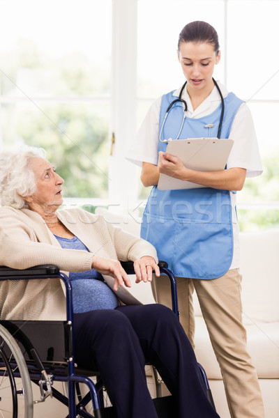 Stock photo: Doctor checking patients health