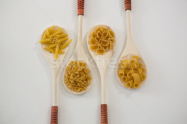 Spoons filled with varieties of pasta Stock photo © wavebreak_media