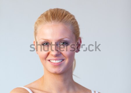 Beautiful woman with chocolate looking at the camera focus on woman  Stock photo © wavebreak_media