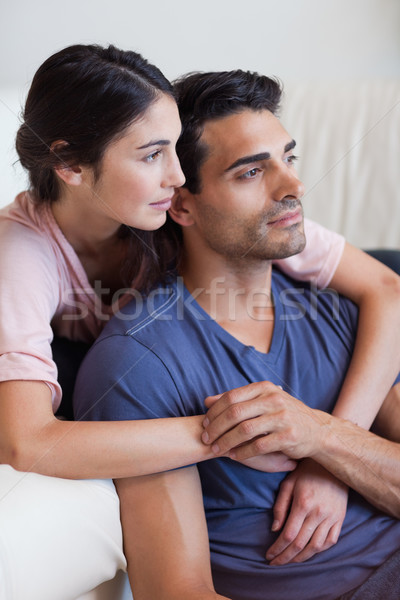 Portrait posant salon amour couple [[stock_photo]] © wavebreak_media