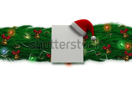 Сток-фото: изображение · ель · филиала · Рождества · украшение