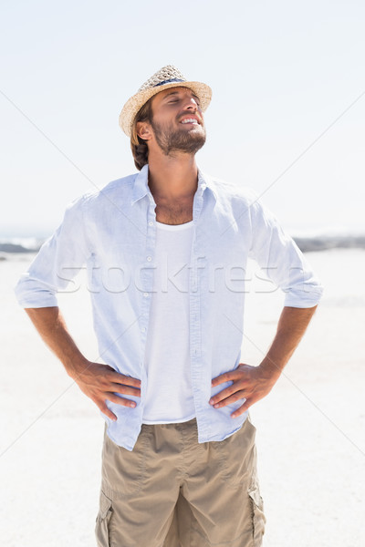 Bel homme soleil heureux mer [[stock_photo]] © wavebreak_media