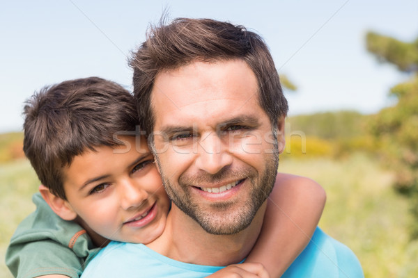 父親的兒子 快樂 孩子 肖像 商業照片 © wavebreak_media