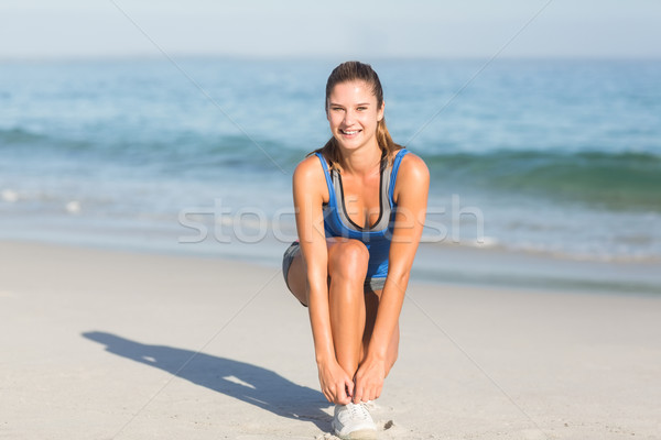 Fitt nő tavasz boldog fitnessz egészség Stock fotó © wavebreak_media