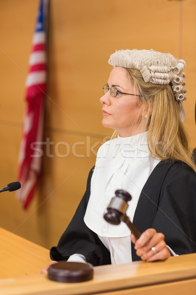 Streng Richter Sitzung hören Gericht Zimmer Stock foto © wavebreak_media