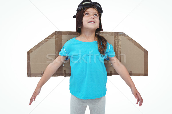 Cute girl pretending to be pilot Stock photo © wavebreak_media